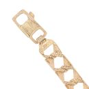 9ct Yellow Gold Textured Curb Bracelet 7.5"