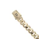 14ct Yellow Gold Monaco Classic Alternate Flex Lock Curb Bracelet 8.5"