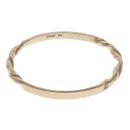 9ct Yellow Gold Plain Twist Bangle