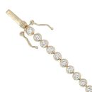 9ct Yellow Gold Cubic Zirconia Tennis Bracelet 7.5"