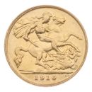 1910 Edward VII Large Head UK Half Sovereign Coin