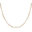 9ct Yellow Gold Rope And Bars Chain 18"