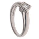 Platinum 0.40ct Princess Cut Diamond Solitaire Ring