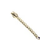 14ct Yellow Gold Monaco ID Curb Enamel Bear Plain Lock Bracelet 5.5"