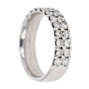 9ct White Gold 1.35ct Diamond Two Row Eternity Ring