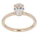 9ct Yellow Gold 1.15ct Oval Cut Lab Grown Diamond Solitaire Ring