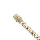14ct Yellow Gold Monaco Classic Alternate Flex Lock Curb Bracelet 8.5"