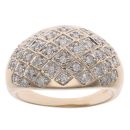 9ct Yellow Gold 0.35ct Brilliant Cut Diamond Cluster Ring