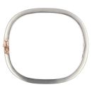 Silver And Rose Gold Cariad Hinged Clogau Square Bangle