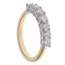 18ct Yellow Gold 0.75ct Brilliant Cut Diamond Seven Stone Eternity Ring
