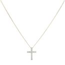 18ct Yellow Gold 0.33ct Brilliant Cut Diamond Cross Pendant and Chain 20"