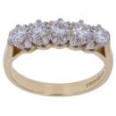 18ct Yellow Gold 0.75ct Brilliant Cut Diamond Five Stone Ring
