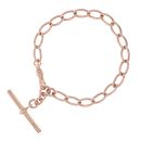 9ct Rose Gold Albert T-Bar Bracelet 8"