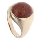 9ct Yellow Gold Goldstone Signet Ring