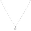 18ct White Gold 0.40ct Brilliant Cut Diamond Cluster Pendant and Chain 18"