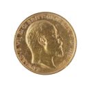 1908 Edward VII Large Head UK Half Sovereign Coin