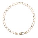 9ct Yellow Gold Square Curb Bracelet 7.5"