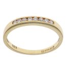 18ct Yellow Gold 0.15ct Brilliant Cut Diamond Half Eternity Ring
