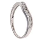 9ct White Gold 0.25ct Brilliant Cut Diamond Wishbone Ring