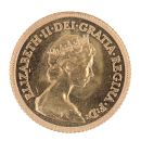 1982 Elizabeth II Decimal Portrait UK Half Sovereign Coin