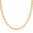 Sterling Silver Gold Plated Plain And Patterned Belcher Chain 24"