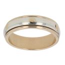 9ct Yellow And White Gold Wedding Band 4.5mm