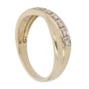9ct Yellow Gold 0.12ct Brilliant Cut Diamond Crossover Ring