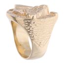 9ct Yellow Gold Cubic Zirconia Horseshoe Ring