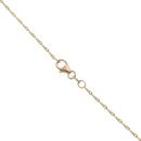 18ct Yellow Gold 0.16ct Diamond Trilogy Square Pendant and Chain 18"