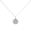 Silver Jesus Medal Pendant And Chain 18" By Icesia
