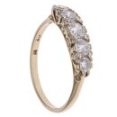 9ct Yellow Gold Gold Cubic Zirconia Five Stone Ring