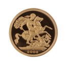 2003 Elizabeth II Fourth Portrait UK Full Sovereign Coin Proof Boxed
