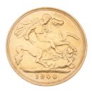 1900 Victoria Old Head UK Half Sovereign Coin