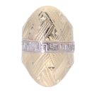 14ct Yellow and White Gold Greek Key Ring