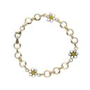 Children's 14ct Yellow Gold Daisy Bracelet 5.5"