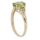 9ct Yellow Gold Green Gemstone And Peridot Ring