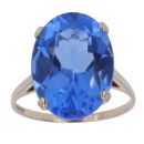 9ct Yellow Gold Blue Topaz Ring