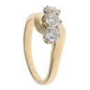 18ct Yellow Gold 1.00ct Brilliant Cut Diamond Trilogy Ring