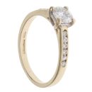 9ct Yellow Gold Moissanite Ring