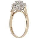 9ct Yellow Gold Cubic Zirconia Cluster Ring