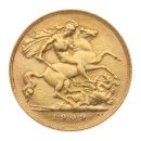 1909 Edward VII Large Head UK Half Sovereign Coin