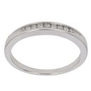 9ct White Gold 0.15ct Brilliant Cut Diamond Half Eternity Ring