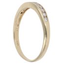 9ct Yellow Gold 0.34ct Brilliant Cut Diamond Half Eternity Ring
