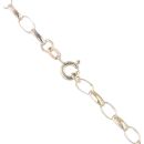 9ct Yellow and White Gold Cubic Zirconia Crucifix Pendant and Belcher Chain 18"