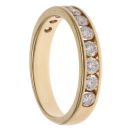 18ct Yellow Gold 0.65ct Brilliant Cut Diamond Half Eternity Ring
