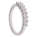18ct Yellow Gold 0.50ct Princess Cut Diamond Seven Stone Eternity Ring