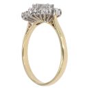 18ct Yellow Gold 1.00ct Baguette And Brilliant Cut Diamond Cluster Ring
