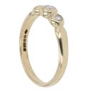 9ct Yellow Gold 0.15ct Brilliant Cut Diamond Trilogy Ring