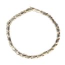 9ct Yellow Gold Cubic Zirconia Watch Strap Style Bracelet 5.5"