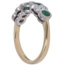 18ct Yellow Gold 0.33ct Brilliant Cut Diamond and Emerald Ring